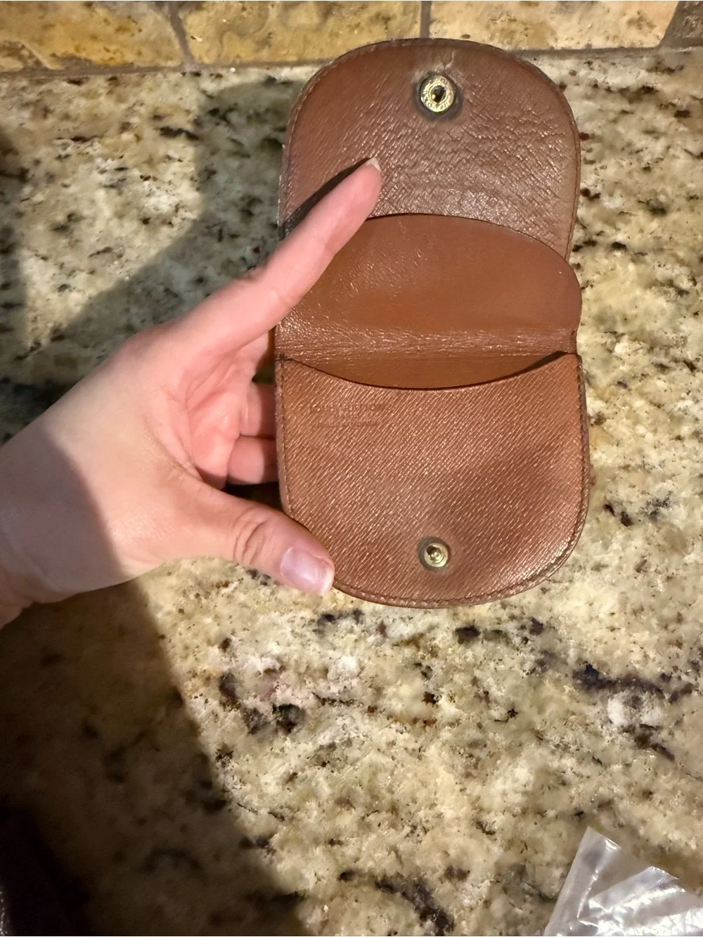 Louis Vuitton Monogram Canvas Coin Pouch in Brown and Tan